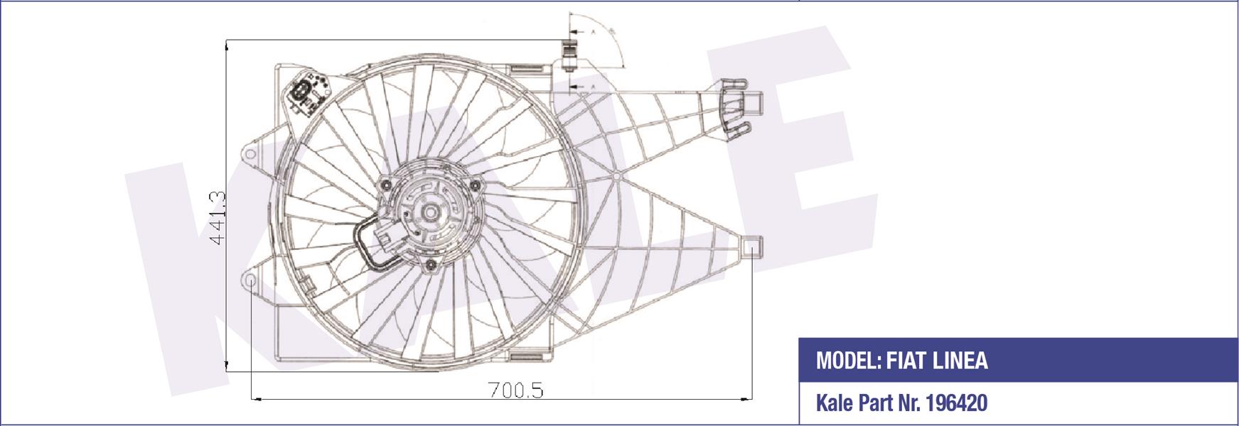 FAN GRUBU DAVLUMBAZLI FIAT LINEA 1.6 AC ELEKTRO FAN GRUBU