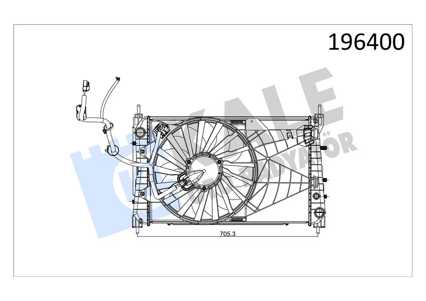 RADYATÖR FAN DAVLUMBAZ MODÜL LINEA 1.6 JTD KLİMALI 1 SIRA ALB SİSTEM