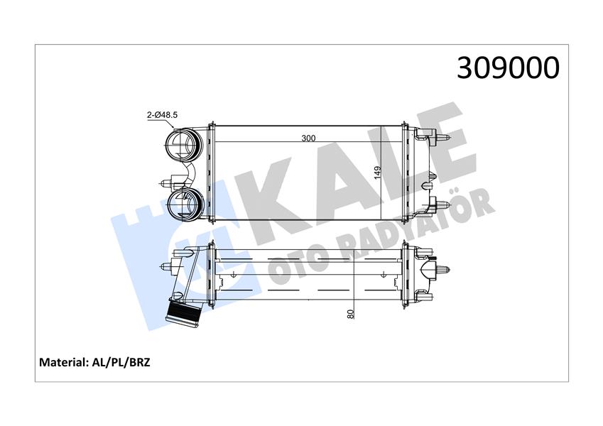 TURBO INTERCOLL RADYATORU TRANSIT COURIER FIESTA VI 08 B MAX ECOSPORT 13 1.5TDCI 1.6TDCI