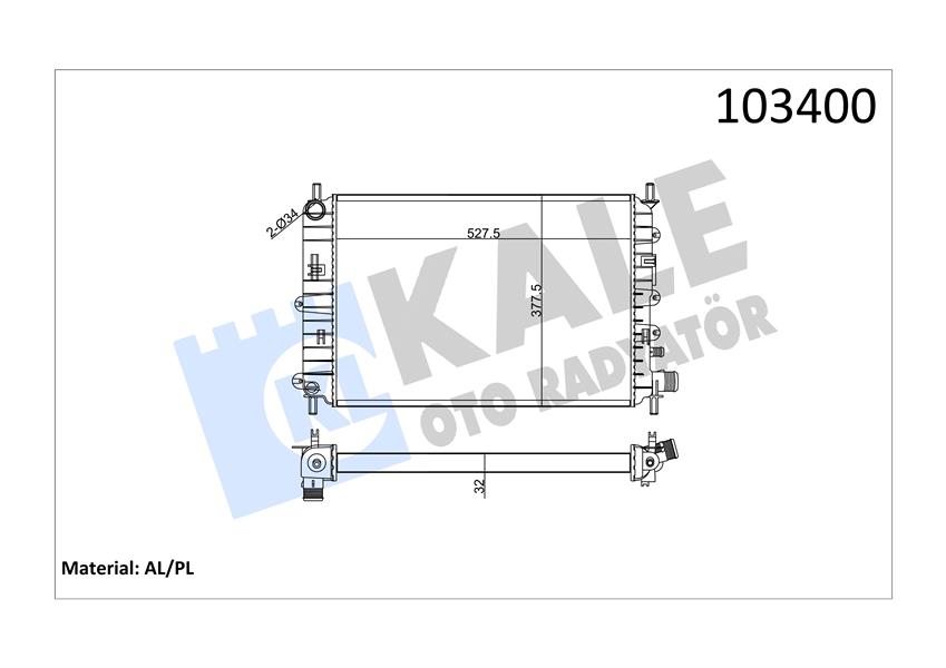 MOTOR SU RADYATORU ESCORT CLX 1.6 ZETEC 95 01 2 SIRA AL PL