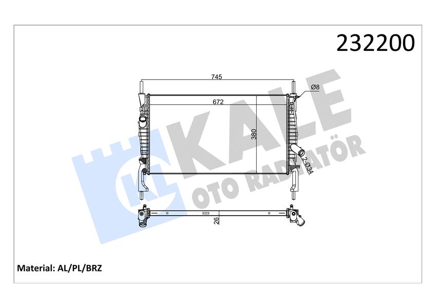 MOTOR SU RADYATORU TRANSIT 2.2TDCI 2.4TDCI 06 09 KLIMASIZ MANUEL 1 SIRA ALB