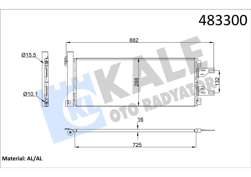 KLIMA RADYATORU KONDENSER BOXER III-JUMPER III 2.2HDI-3.0HDI DUCATO III KURUTUCU İLE