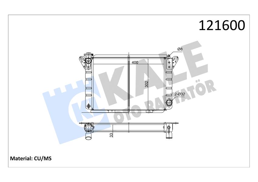 RADYATOR RENAULT-DACIA 2 SIRA PF SİSTEM 400X300X38
