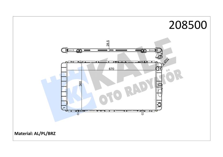 RADYATÖR R21-CNCRD-MNGR-OPT AC MEK 667X355X18 1 SIRA ALB SİSTEM