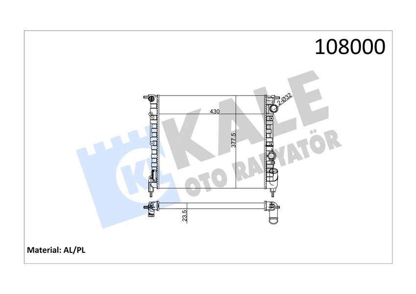 RADYATÖR NORMAL R19 1400CC-1.6 KARBÜRATÖRLÜ 2 SIRA AL PL SİSTEM