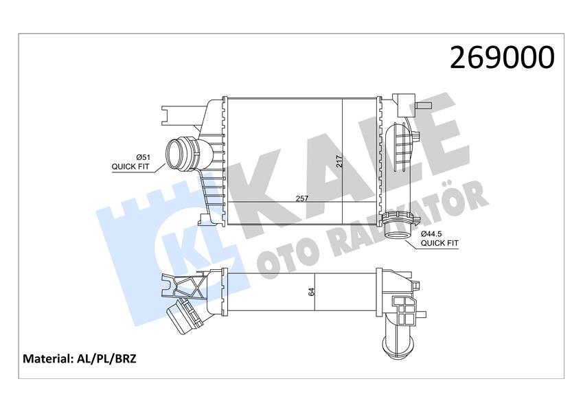 TURBO RADYATÖRÜ INTERCOOLER CLIO IV 12 CAPTUR 13 LOGAN II 12 SANDRO II 12 0.9TCE 1.2TCE 1.5DCİ