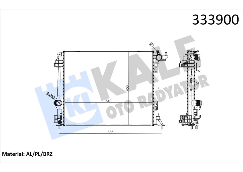 RADYATÖR MGN IV 1.5DCI-1.6 DCI AC MEK. ATOM. AL PL BRZ