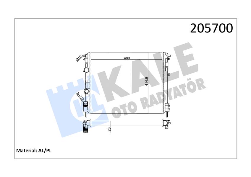 RADYATÖR CLIO II 1.9 DZL. 732720 2 SIRA AL PL SİSTEM