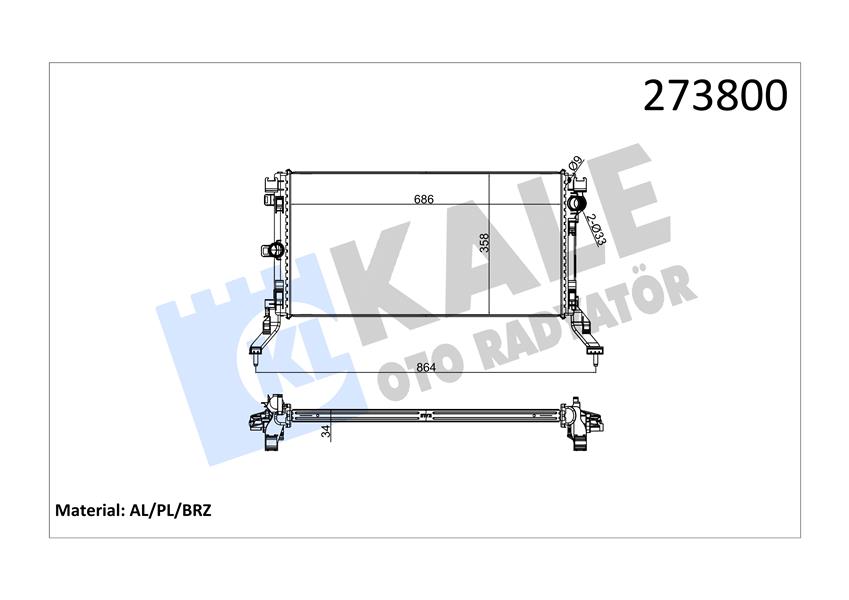 RADYATÖR AL/PL/BRZ LAGUNA III 2.0 DCİ 1.6 16V