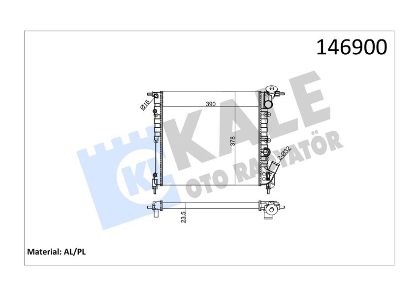 RADYATOR AL.MEK RENAULT CLIO-EXPRES2 SIRA AL PL SIS