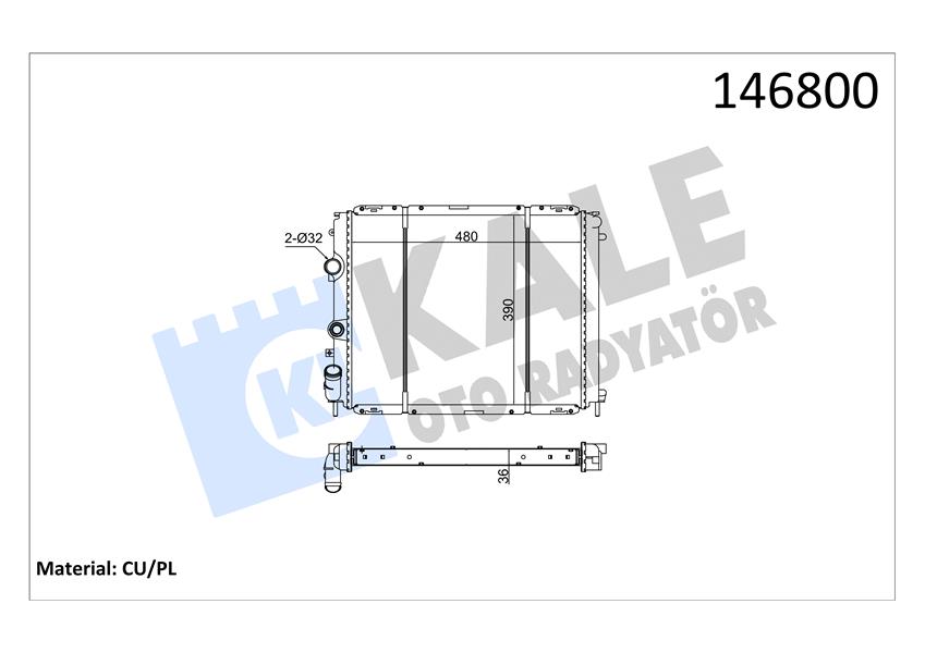 RADYATÖR KNG-CLIO II 1.9 D 2 SIRA PA SİSTEM
