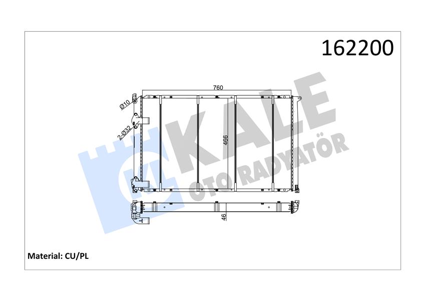 RADYATÖR MASTER II-MOVANO 2.5D 98-01 S8U KLİMASIZ MEK 760X466X34 2 SIRA CU PL SİSTEM