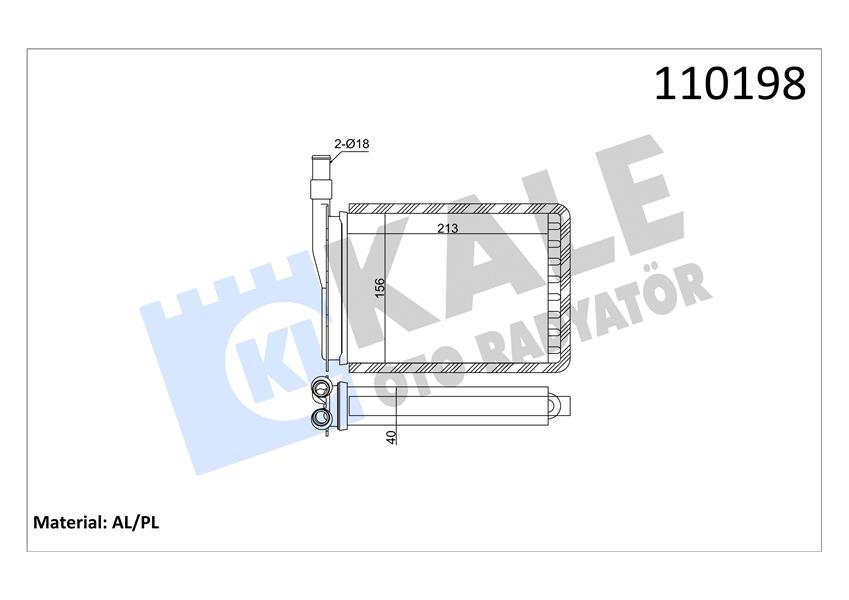 KALORİFER RADYATÖRÜ R9-R11-EXP 212X156 2 SIRA AL PL SİSTEM