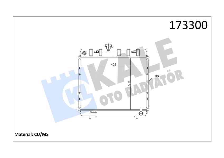RADYATÖR 250-280-300 W123 3 SIRA PS 425X560X33