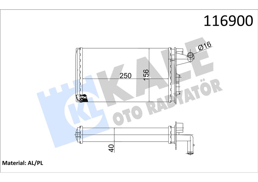 KALORİFER TEMPRA SX-AK-2.0 CC 2 SIRA AL PL
