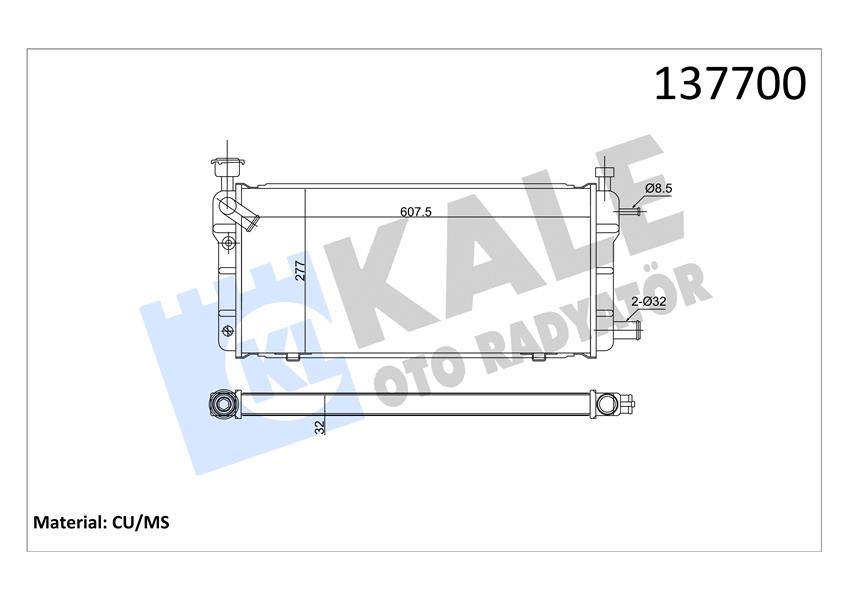 RADYATÖR P205KLİMALI 610X270X35