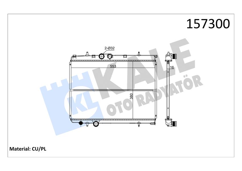 RADYATÖR P206 1.4/1.6 KLİMALI E.NO 732306