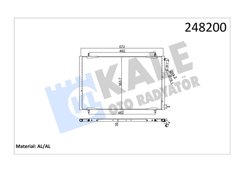 KONDENSER AL/BRZ 206 98 1.1-1.4-1.6-2.0-1.4HDI-1.6HDI
