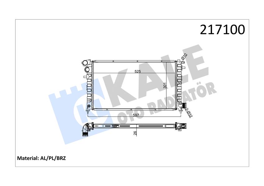 RADYATÖR SAXO 96-01 106 96 1.5D AC KLİMASIZ MEK 529X286X24 1 SIRA ALB SİSTEM