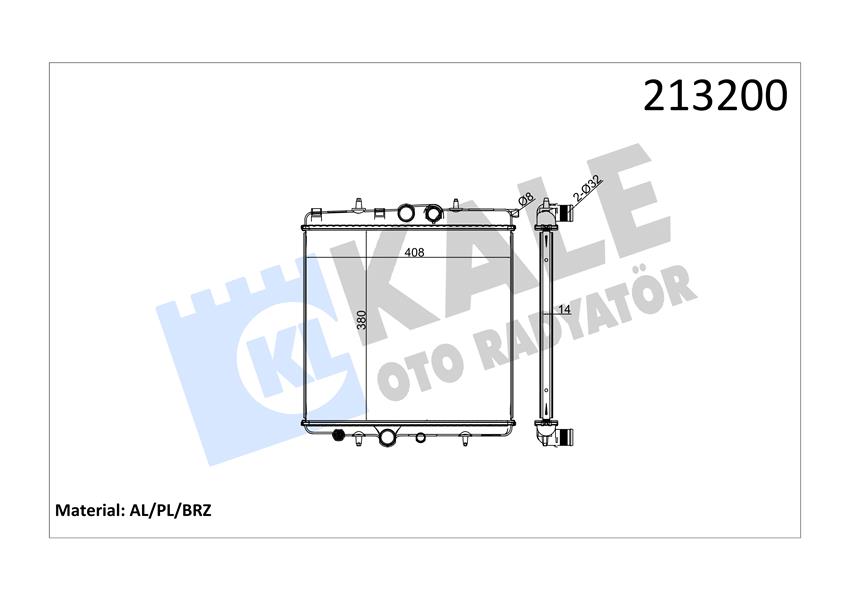 RADYATÖR AL/PL/BRZ PEUGEOT 307 1.4 I 8V NAC