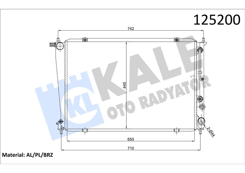 RADYATÖR AL/PL/BRZ STAREX-H12.5 TD 00-04 AC AT 350525 OLDU