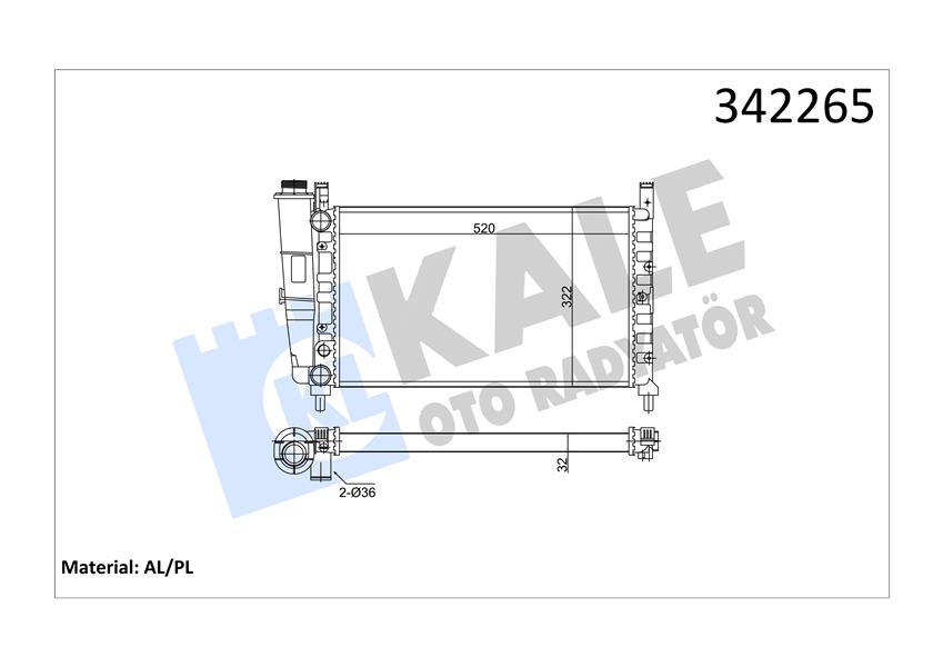 RADYATÖR FIAT UNO 70 İE AL-PL-BRZ