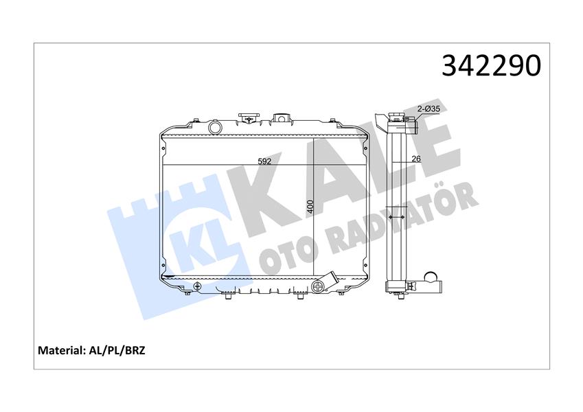 RADYATÖR HYUNDAI HYUNDAI HYUNDAI H100 BOX-BUS-L300 BOX-BUS AL-PL-BRZ