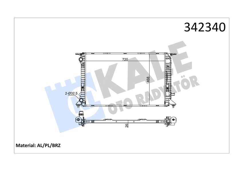 RADYATÖR AUDI AUDI A4-A5-A6-Q3-Q5 AL-PL-BRZ