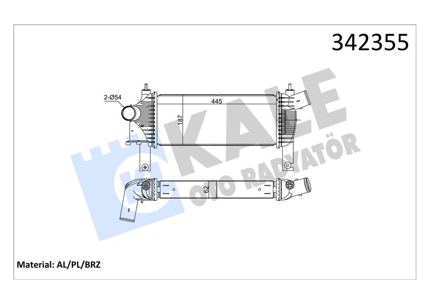 TURBO RADYATÖRÜ INTERCOOLER NISSAN NAVARA-PATHFINDER AL-PL-BRZ