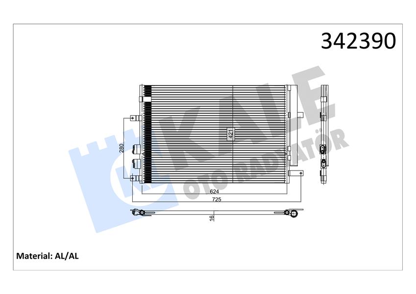 KLİMA KONDENSERİ ALFA ROMEO 159-BRERA-SPIDER AL-AL