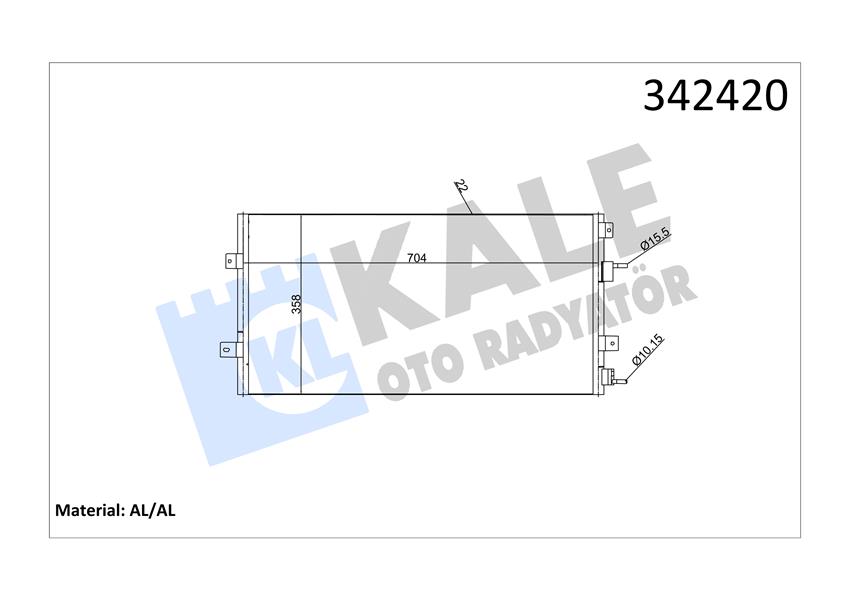 KLİMA KONDENSERİ CHRYSLER 300M AL-AL