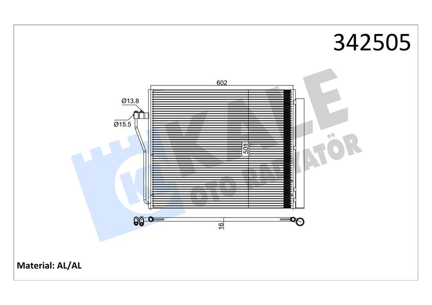 KLIMA RADYATORU BMW S63 N63 E70 E71 F15 F16 G05 G06