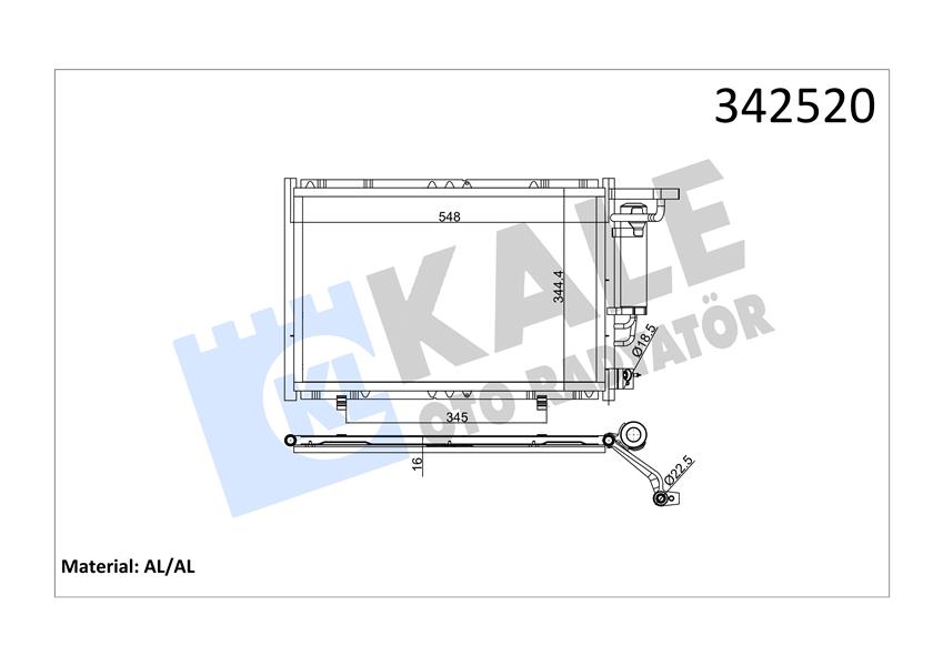 KLIMA RADYATORU FIESTA VI 1.25 16V 1.4TDCI 1.4 16V 1.6 16V 08 B MAX 1.5TDCI 1.6TCI 12