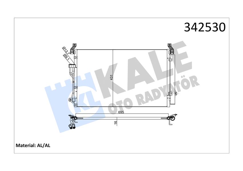 KLİMA KONDENSERİ HYUNDAI İX55-VERACRUZ AL-AL