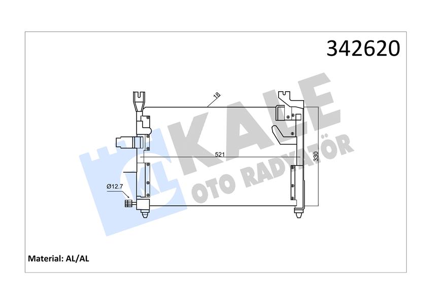 KLİMA KONDENSERİ KIA PRIDE AL-AL