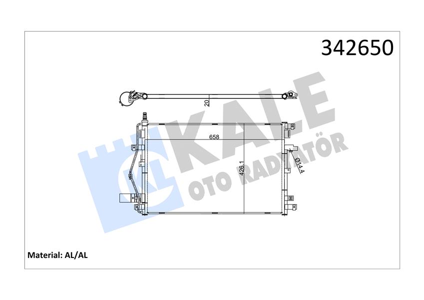 KLİMA KONDENSERİ VOLVO XC90 I 2.5T T6 V8 D5 00-14 AL-AL