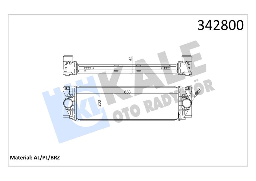 TURBOSARJ RADYATORU MERCEDES SPRINTER B906 . VW CRAFTER 30-35-50