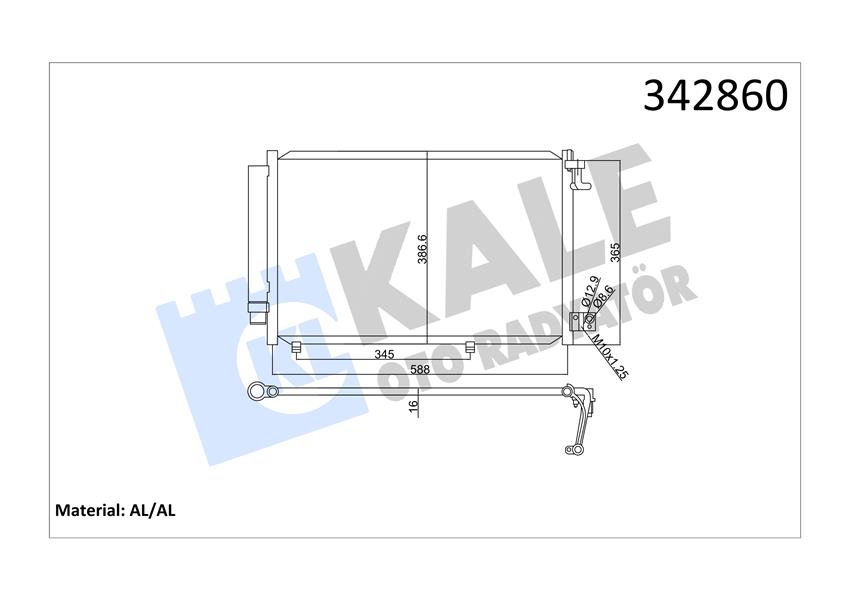 KLIMA RADYATORU KONDENSERİ FIESTA VI 1.25 1.4 16V 1.4TDCI 08 14