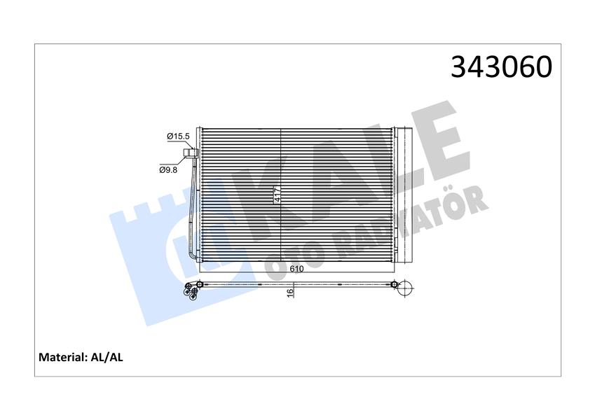 KLIMA RADYATORU BMW M54 N62 N73 E60 E65 E63 E64