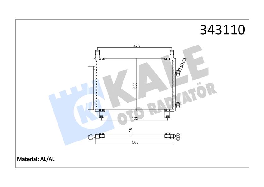 KLİMA KONDENSERİ TOYOTA YARIS-DAIHATSU CHARADE AL-AL