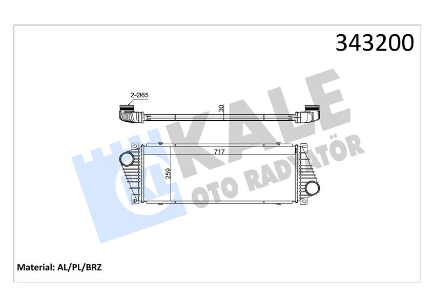 TURBOSARJ RADYATORU MERCEDES SPRINTER B901 B905 . VW LT 28-35-46