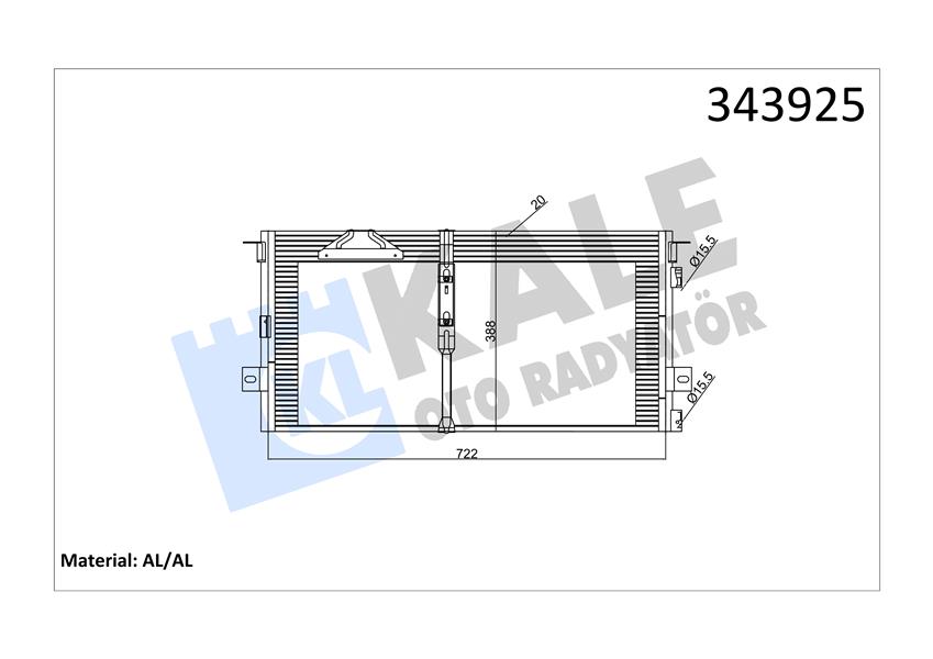 KLİMA KONDENSERİ CHRYSLER VOYAGER III AL-AL