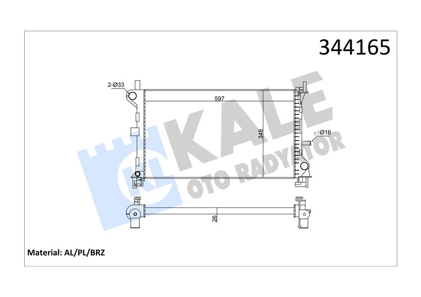 MOTOR SU RADYATORU FOCUS I 1.6 16V / 2.0 16V 98 04 OTOMATIK SANZM. 600 348 26