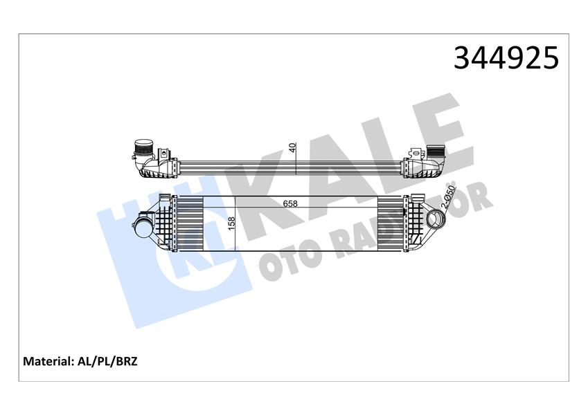 TURBO INTERCOLL RADYATORU MONDEO IV 07 14 S MAX GALAXY 06 1.6 ECOBOOST VOLVO V70 III 135 T4 10 15 V60 I 155. 157 T4F 11 15 S80 II 124 T4F 11 15 S60 II 134 T4F-T3-T4 11 15