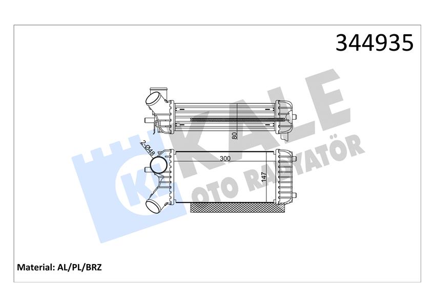 TURBO INTERCOLL RADYATORU FOCUS III CB8 11 14 1.6 TDCİ FOCUS IIII CEW 14 C-MAX 06 11 10 15 1.6 TDCI 300 150 76