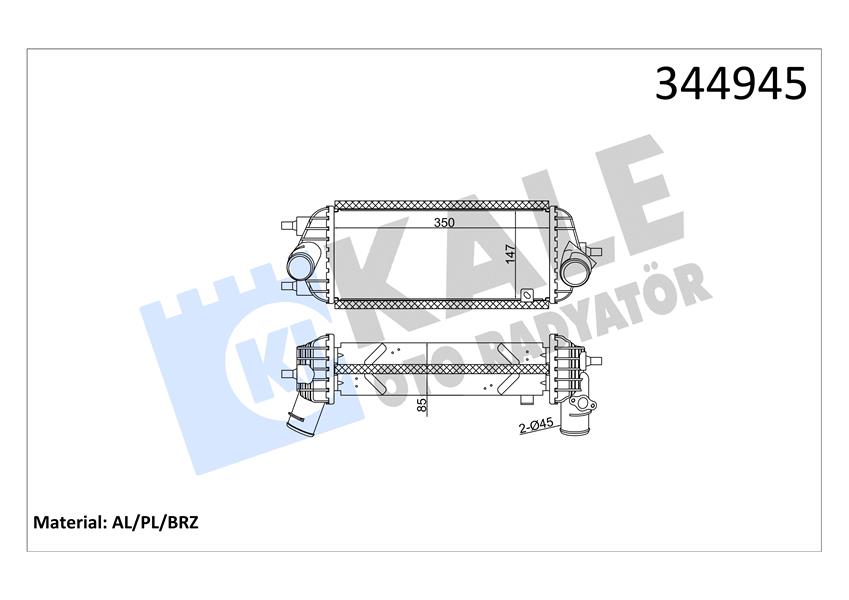 TURBO RADYATÖRÜ INTERCOOLER HYUNDAI İX35 10 KIA SPORTAGE 13 1.7 CRDİ AL/PL/BRZ