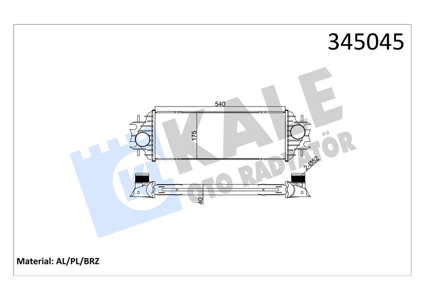 TURBO RADYATÖRÜ INTERCOOLER TRAFIC II-VIVARO 01 1.9DT AL/PL/BRZ