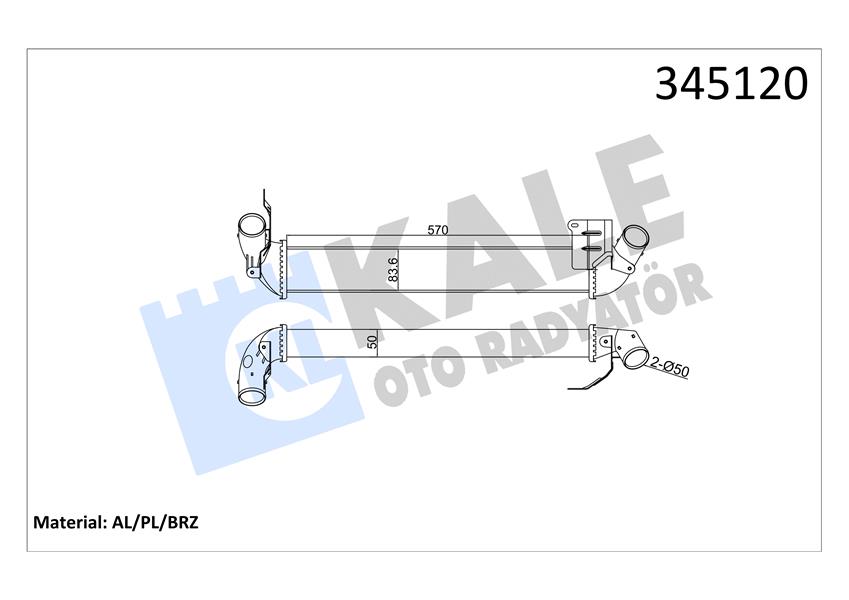 TURBO RADYATÖRÜ INTERCOOLER CLIO SYMBOL 01 CLIO II 04 1.5 DCİ AL/PL/BRZ