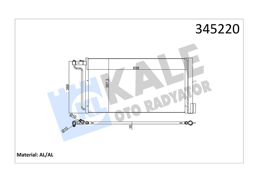 KLIMA RADYATORU KONDANSER FOCUS III 1.6TI 16V 11 C MAX GRAND C MAX 1.6TI 16V 1 BENZINLI