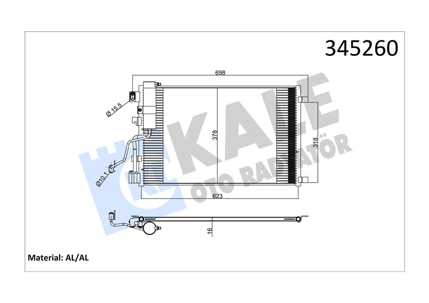 KLİMA KONDENSERİ NISSAN QASHQAİ 1.5DCİ 07 OTO.-MEK. AL/AL